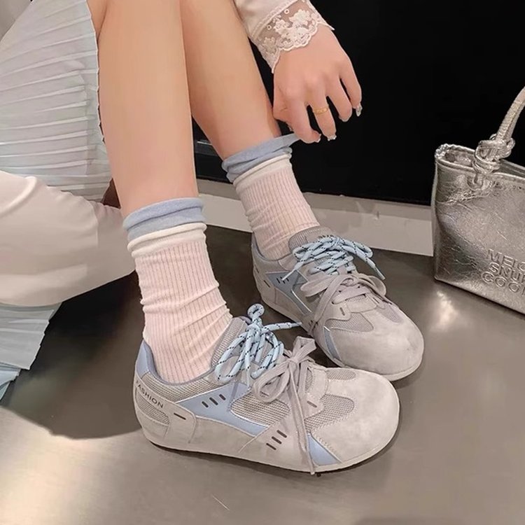 超火芭蕾舞德训鞋女款2025春夏季新款网面运动休闲百搭鞋平底鞋女