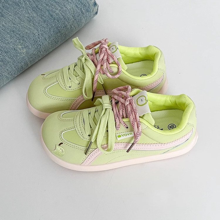 多巴胺青苹果原创小众板鞋女2025秋季新款厚底百搭学生运动休闲鞋