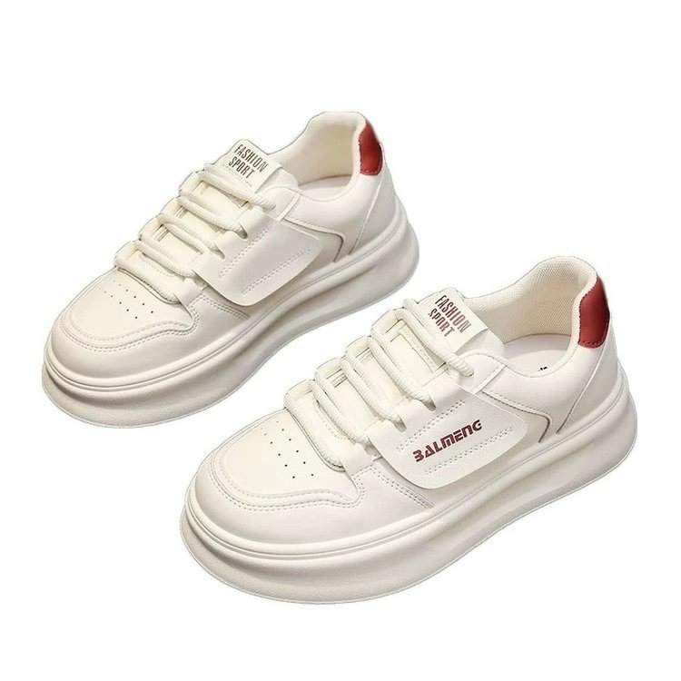 品牌特价真皮小白鞋女2025秋季新款休闲百搭厚底增高学生运动板鞋
