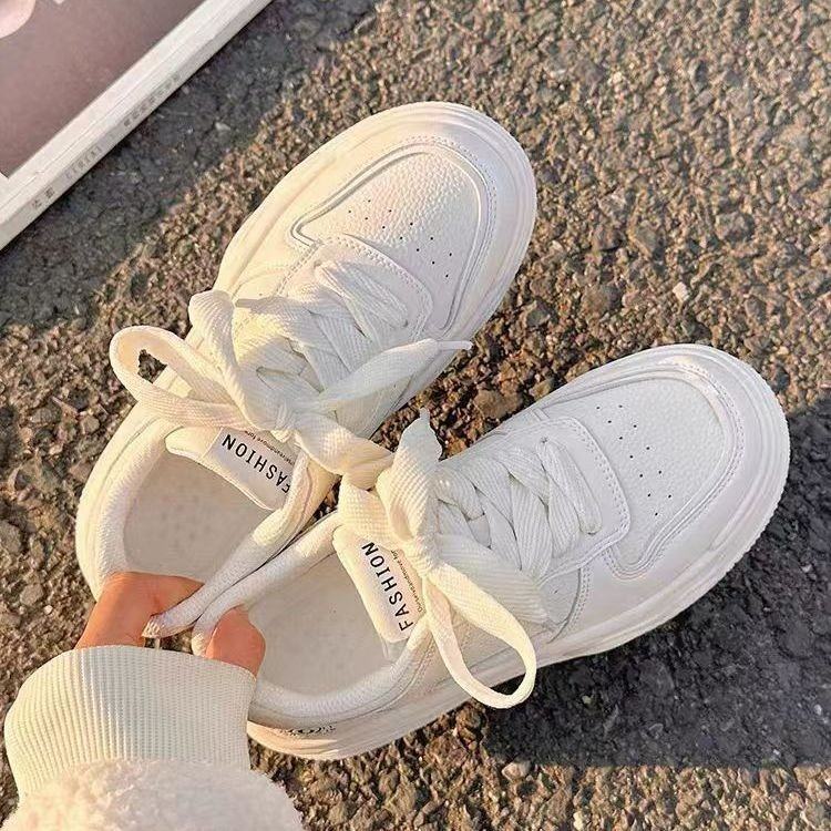 小白鞋女鞋韩系配裙子2025新款春秋鞋子女ⅰns潮小众爆款百搭板鞋,运动鞋new,德训鞋,淘宝优惠券,粉丝福利购,淘宝优惠卷