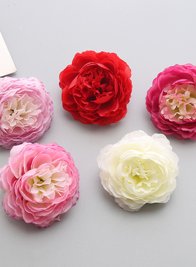 仿真优质洋牡丹花朵汉服头饰假花塑料花婚庆装饰绢花道具diy材料