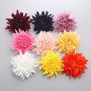 仿真金丝皇菊追悼会殡仪馆装饰假爪菊花头千丝菊相思菊灯花绢花朵