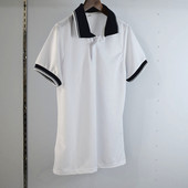 短袖 白色中学生LOGO衫 男女生校服班服 小学生t恤领薄款 校服polo衫