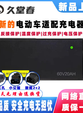 新的电动车电瓶适配充电器48V12AH60V20AH72V32AH80V55AH108V电摩