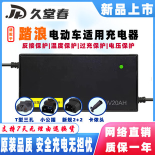 踏浪电动车电瓶适配充电器48V60V20AH72V32AH45AH84V96伏50AH电摩