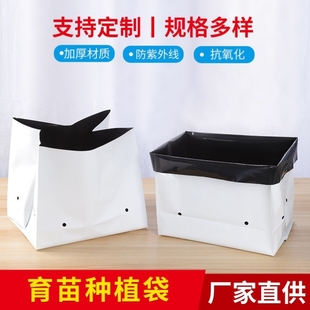 厂家现货PE塑料黑白种植袋无土栽培水果蔬菜草莓种植袋育苗袋