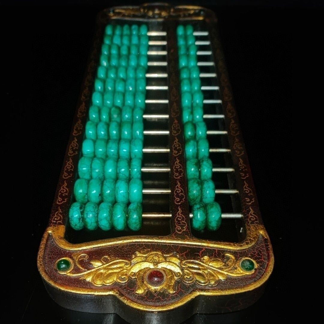 珍藏绿松石算盘,算盘一响,黄金万两其寓意为招财进宝重1181克