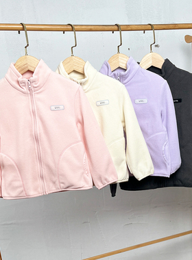 瑕疵H861 童装110-160码儿童摇粒绒拉链衫男女童校服神器立领休闲