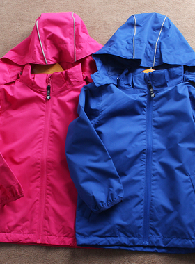 瑕疵D904-E1 童装95-145码欧美儿童冲锋衣可脱卸帽外套男女童外贸