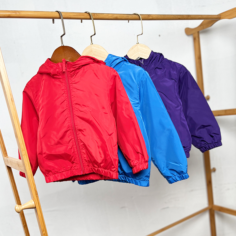 欧美儿童双层拉链衫连帽外套外贸