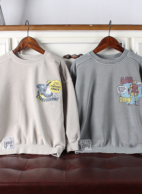 瑕疵K197-D5童装116-170码波兰时尚品牌儿童毛圈卫衣重水洗外贸