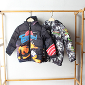 欧美单儿童棉袄男女童连帽棉衣冬季 瑕疵 外贸 160码 H085 X4童装