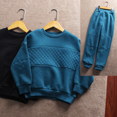 O4童装 110 150日系儿童薄绒卫衣卫裤 瑕疵H253 春秋长裤 男女童外贸