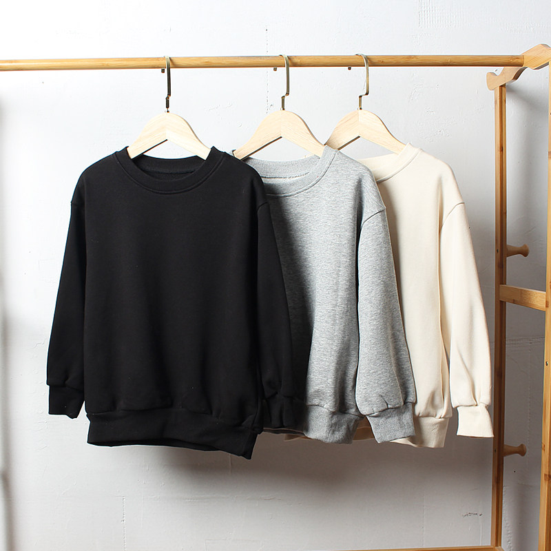 外贸儿童毛圈卫衣可爱女童打底衫