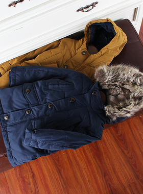 瑕疵K191-B1童装92-128码 欧美单儿童棉袄连帽棉衣男女童冬季外贸