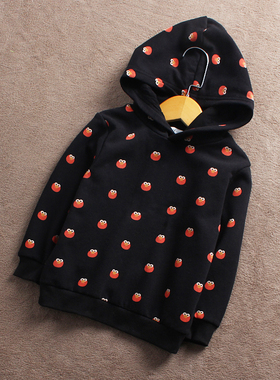 瑕疵 F250-G5童装92-128码欧美儿童加绒卫衣带帽衫春秋款中童外贸