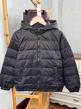 K643 童装140-170码 儿童男女童白鸭绒拉链衫薄款羽绒服冬季外套