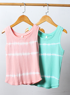 瑕疵 E643-U1 童装120-160码欧美儿童夏季圆领背心夏装女童外贸