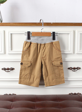 H239-D6 童装100-130码 日系儿童纯棉七分裤休闲裤夏季男女童外贸