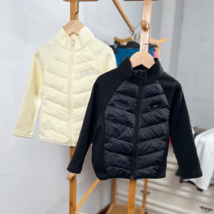 瑕疵H862-22 童装110-160码 儿童白鸭绒拉链衫薄款羽绒服校服神器