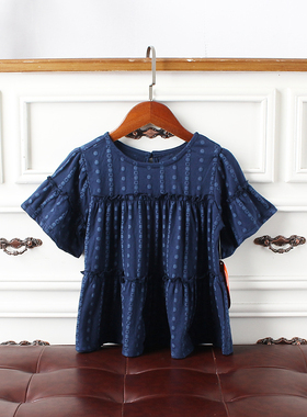 瑕疵H252-前 童装110-140码欧美儿童短袖T恤圆领半袖女童夏季外贸