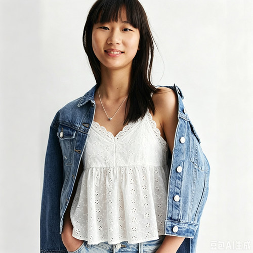 H家儿童纯棉背心女童夏季短款