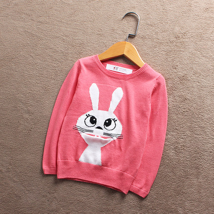 瑕疵 E496-D6 童装 92码 欧美H家儿童纯棉针织衫线衣女童外贸