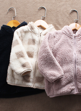 E570-B 童装60-174码欧美单儿童外套拉链衫羊羔绒春秋款女童外贸