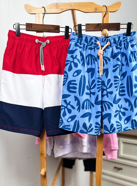 瑕疵 K436-41童装132-173码 欧美儿童五分裤沙滩裤夏季男女童外贸