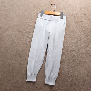 D1童装 长裤 100 欧美儿童毛线裤 春秋女童口袋外贸 145码 清仓J065