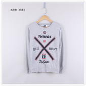 M833 男装 Z欧美H家男式 清仓 加绒卫衣圆领长袖 打底衫 时尚 春秋外贸