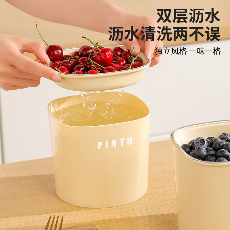 两用桌面垃圾桶家用客厅洗水果小
