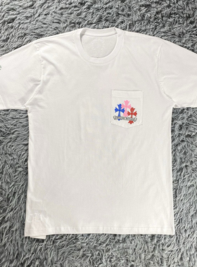 （清仓特价）CH原厂新款白色24SS新款彩色十字架短袖T恤