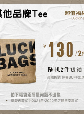 随机品牌短袖两件 福袋盲盒随机款式不支持指定 不支持退换
