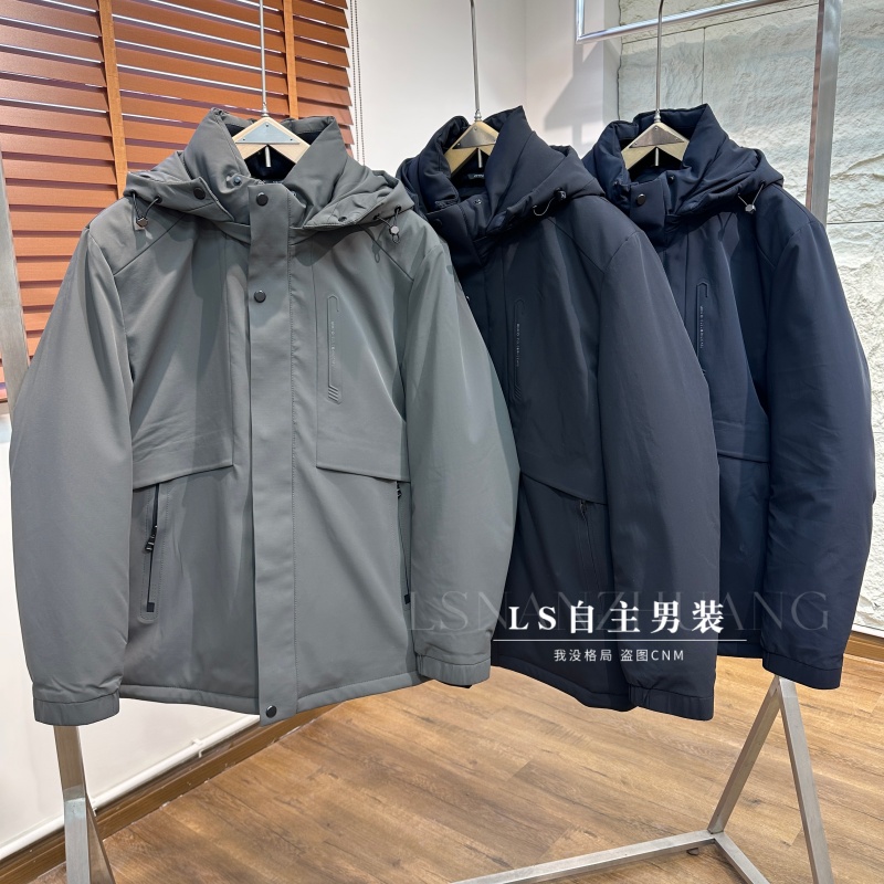 中老年男款鹅绒可拆内胆保暖服