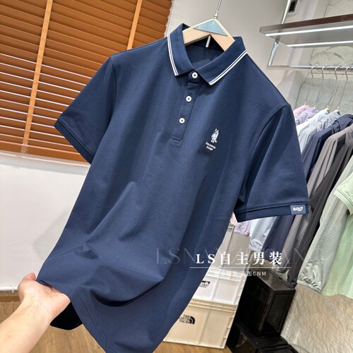 夏季撞色翻领男短袖POLO衫