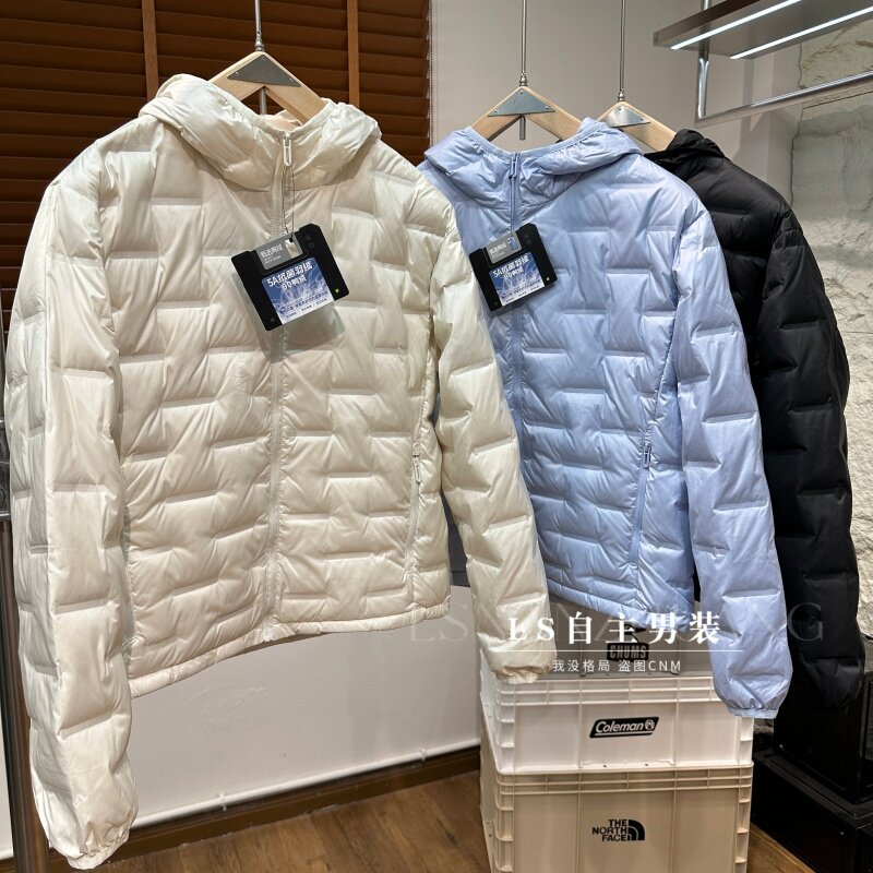 玳工厂货轻薄连帽压胶羽绒服男女防风保暖鸭绒短款外套冬季常规款