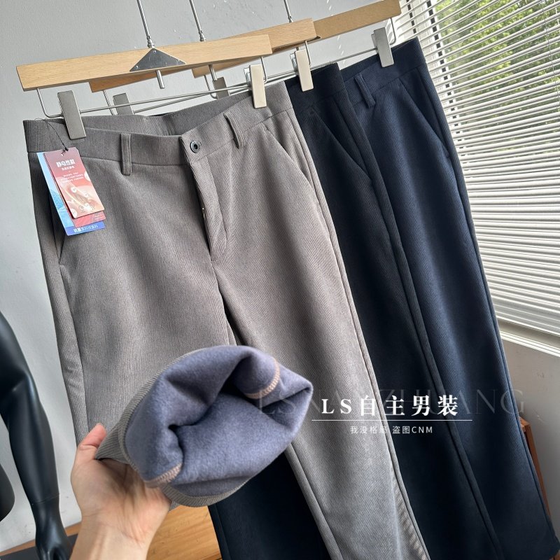品质没话说！一线大厂出！柔软挺括！秋冬男士百搭条绒直筒休闲裤,男装,休闲裤,淘宝优惠券,粉丝福利购,淘宝优惠卷