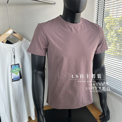 UPF40+吸湿透气-腋下打孔！夏季男士户外运动圆领修身速干短袖T恤
