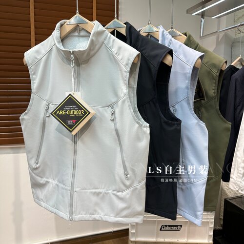 都市户外！蜂窝科技绒 防风防水 春秋男女情侣运动登山软壳马甲潮