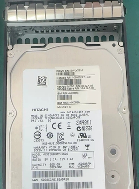 议价Netapp X412A-R5 600G 15K SAS硬盘