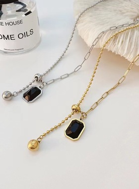 钛钢可调节项链毛衣链