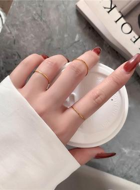 极细素圈戒指日韩时尚