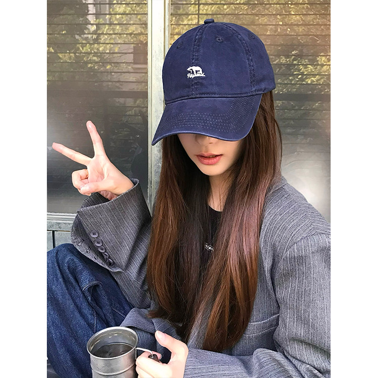 版型chao棒！北极熊显脸小棒球帽图片