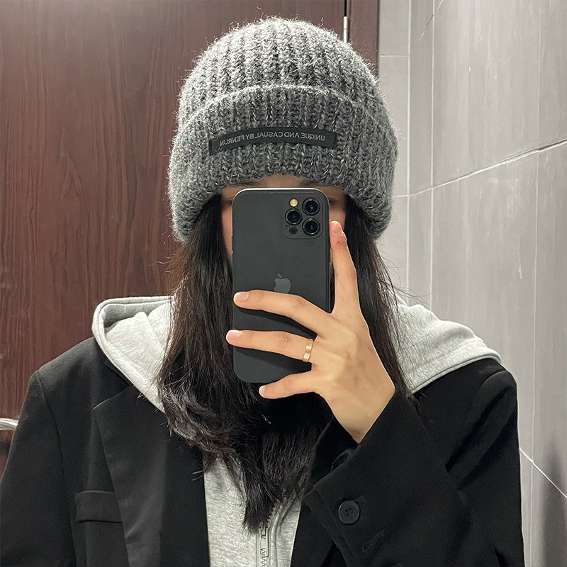 帽子女新款大头围贴布堆堆帽粗毛线显脸小毛线针织帽保暖秋冬冷帽,服饰配件/皮带/帽子/围巾,帽子,淘宝优惠券,粉丝福利购,淘宝优惠卷