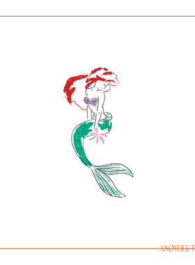 AnOther Tattoo彩色洋气卡通美人鱼公主纹身贴手臂买一送一防水