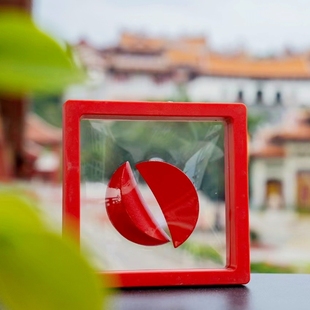 湄洲妈祖圣杯文创迷你红色胜杯创意礼物摆件手信潮汕圣杯闽南实木