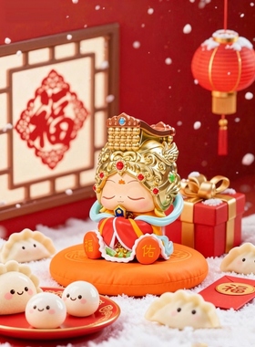 送龙椅妈祖娘娘可爱福气小神仙工位装饰车载摆件生日礼物