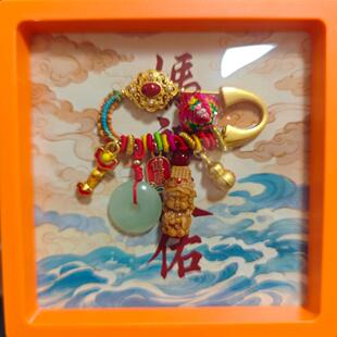 妈祖桃木手机挂件别针胸针吊坠孕妇惊骨平安扣婴儿宝宝饰品配饰