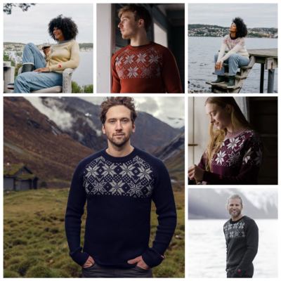 挪威户外UL雪柄提花羊毛针织衫